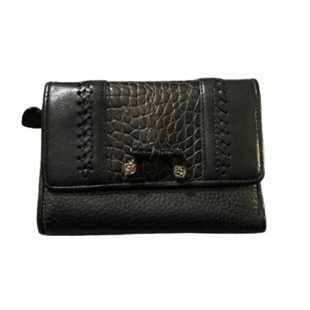 Brighton Black Textured Leather Wallet